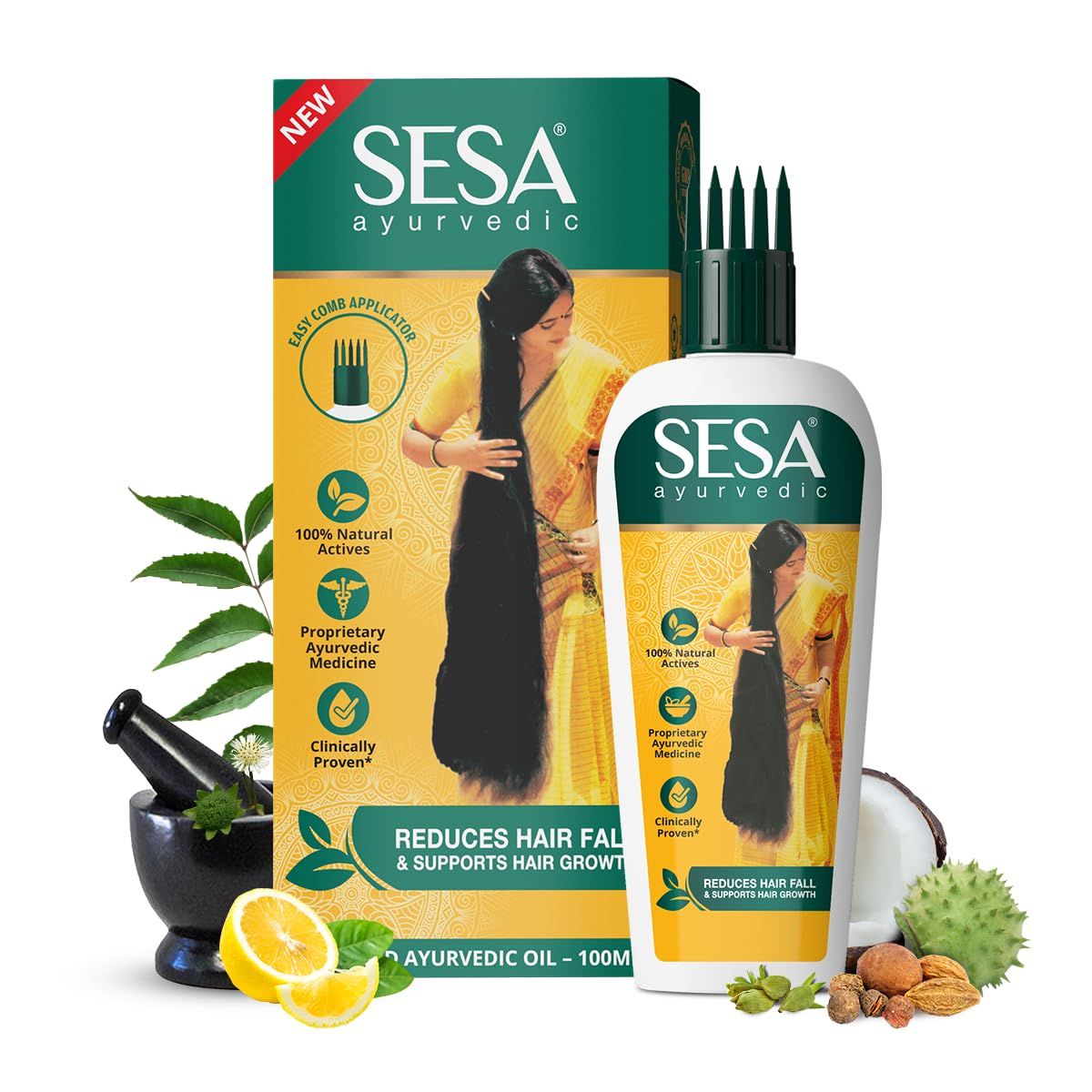 Sesa Ayurvedic Hair Oil 100Ml Sesa Ayurvedic Hair Oil 100Ml - Clear / 100 ml (Pack of 1)