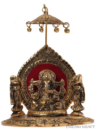 DreamKraft Metal Lord Ganesh Idol, Standard, Gold DreamKraft Metal Lord Ganesh Idol, Standard, Gold