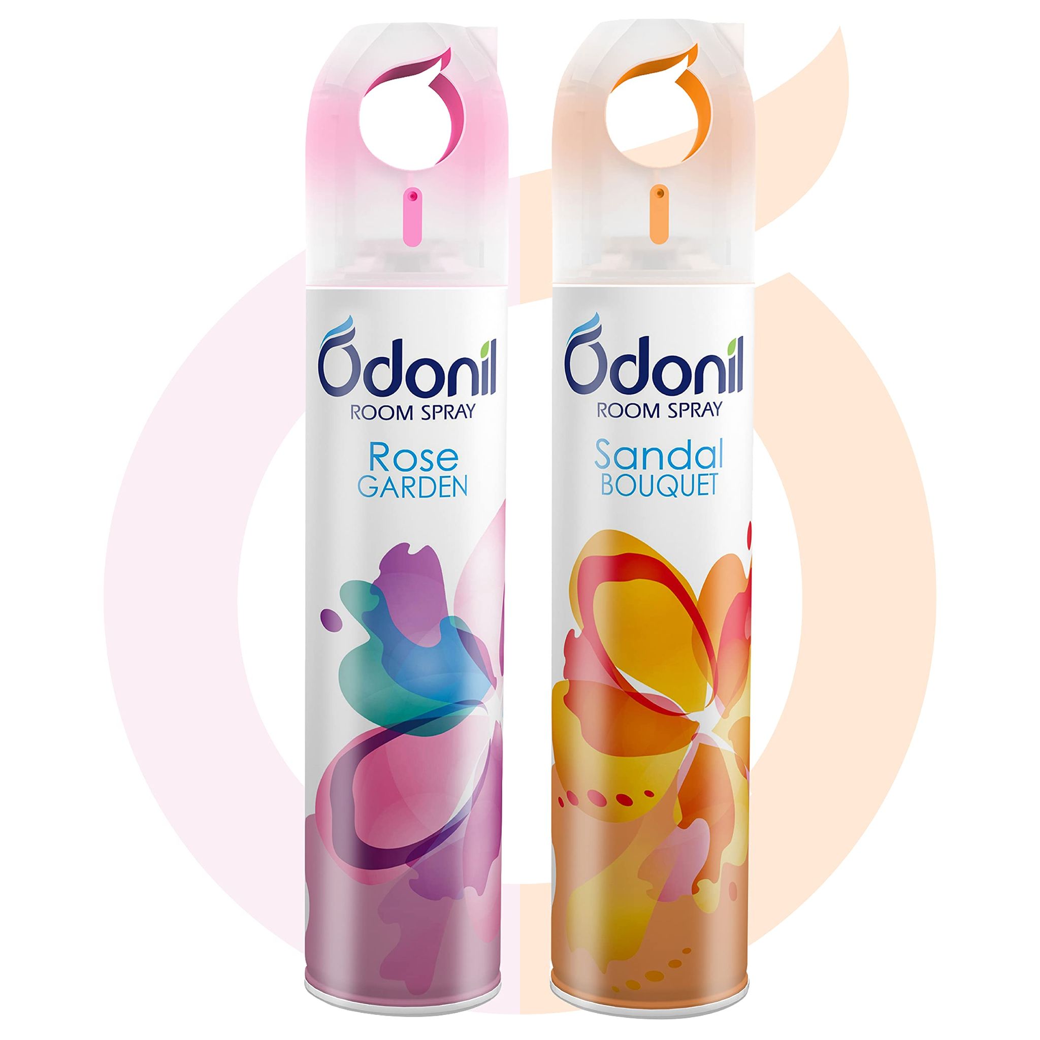 Odonil Room Air Freshener Spray - 440ml Combo (Pack of 2, 220ml each) | Rose Garden & Sandal Bouquet | Nature Inspired Fragrance for Home & Office | Long Lasting Fragrance