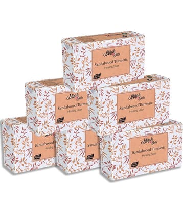 Mirah Belle Organic Sandalwood Turmeric Healing Soap 125 g Pack of 6