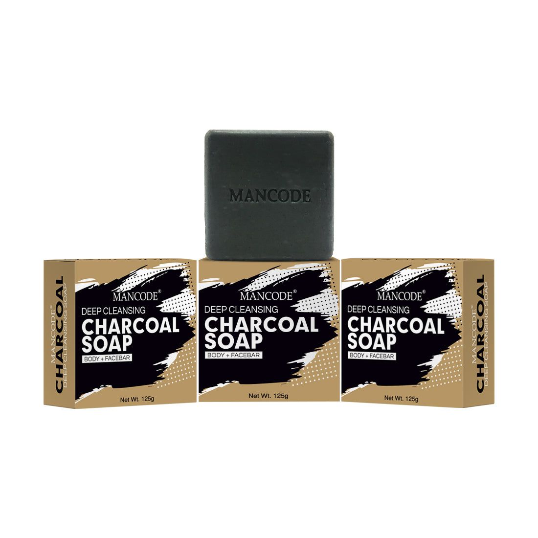 Charcoal Deep Cleansing Soap (125gm) | Pack of 3