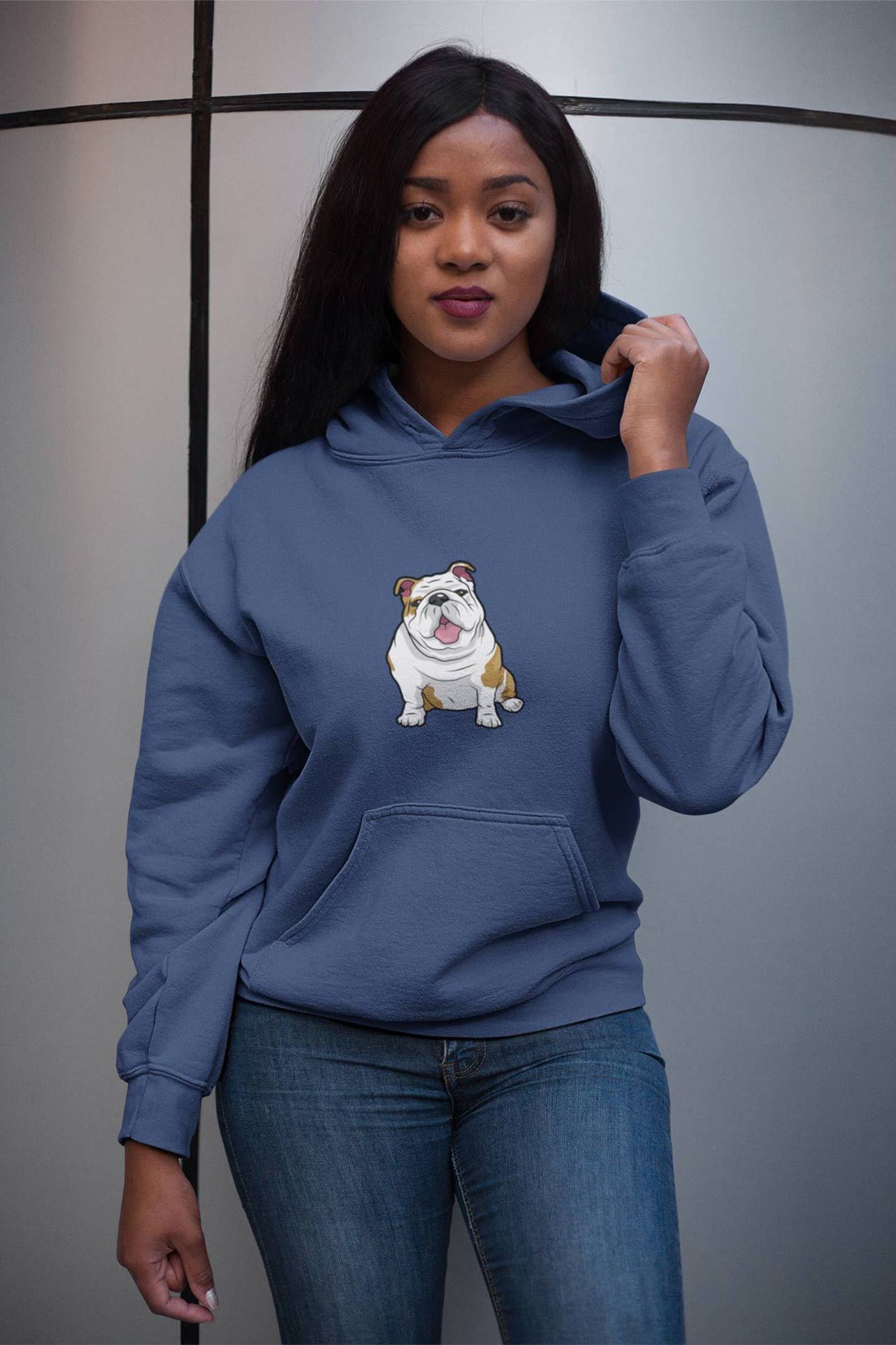 Hoodie (Men) - Wringkly Sprinkly Bulldog (12 Colours)