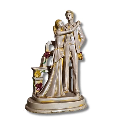 Saadhya Decors Anniversary Couple on Date Showpiece (25 cm) – Romantic Couple Figurine for Home Décor, Wedding &amp; Anniversary Gifting