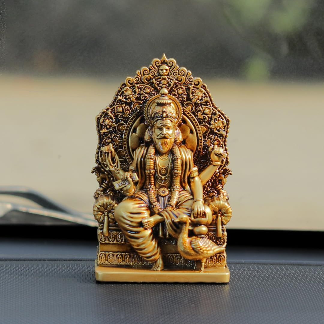 Artarium Vishwakarma Ji Murti/Vishwakarma Idol/Vishwakarma Statue/Lord Vishwakarma for Car Dashboard,Home Decor Showpiece & Gift Item Pack of 1