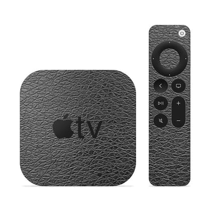 Black Leather Skin For Apple TV