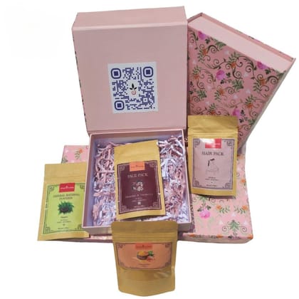 PNC Ayurvedic Radiance Ritual Pack, Chandan Turmeric Face Pack, Neem Herbal Bathing Powder, Herbal Hair Powder, Turmeric Powder