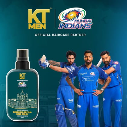 KT Men SunShield UV Protection Hair Spray - 120ml (Mumbai Indians)