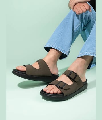 Fentacia Fentacia Men Olive Casual Comfort Sandals Olive Men's Daily Slipper
