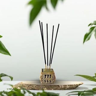 Kreyam Gold Agarbatti  Incense Holder  Daily Pooja Stone Stand
