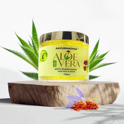 AAYURMADOM Aloe Vera Gel with Kumkumadi Oil & Saffron (100g)