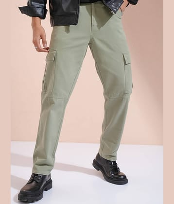Highlander Straight Flat Men's Cargos - Olive ( Pack of 1 )
