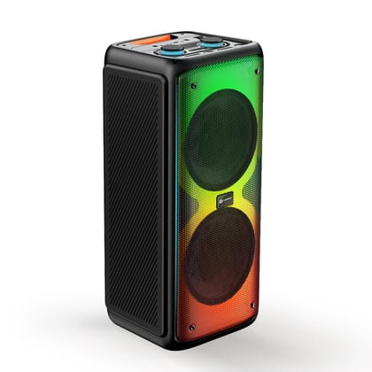 Toreto Party BEATZ Wireless Portable Bluetooth Party Speaker |120 Watts Party Speaker with Wireless Mic| Signature Deep Bass |Dynamic Running RGB Light| Toreto Party BEATZ Wireless Portable Bluetooth Party Speaker |120 Watts Party Speaker with Wireless M