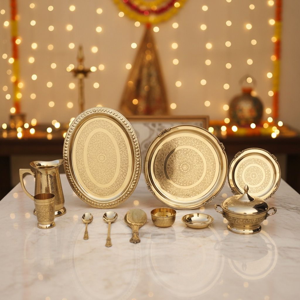 Pure Brass Dinner Set (BCMAS152 A)