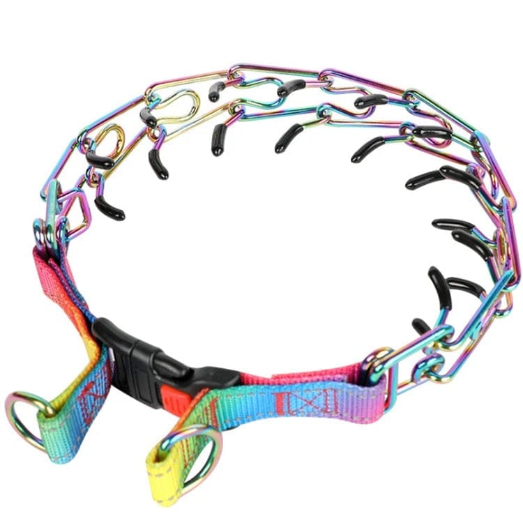 Small Medium Large Adjustable Dog Training Collar Buckle Color Dog Prong Collar