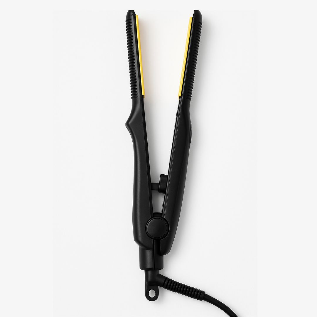 Ktein Mini Flat Iron for Short Hair, Pixie Cut, Bangs, Beard & Wavy Styling | 2-in-1 Ceramic Pencil Hair Straightener for Men & Women | 5 Temp Settings | Fast Heating | Anti-Scald Design