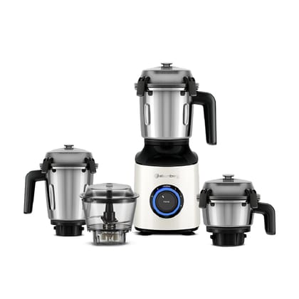 Atomberg Zenova Mixer Grinder | Unique Coarse Mode for Silbatta-like Texture | Intelligent BLDC Motor | Safety Features | 4 Jars including Chopper | Hands-Free Operation (Pearl White) Atomberg Zenova Mixer Grinder | Unique Coarse Mode for Silbatta-like T