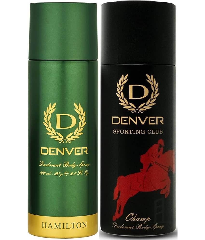Denver Hamilton Deo & Champ Deodorant Spray for Men 400 ml ( Pack of 2 )