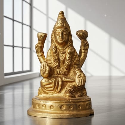 Brass Showpiece Laxmi Ji God Idol Statue (BSMAS269)