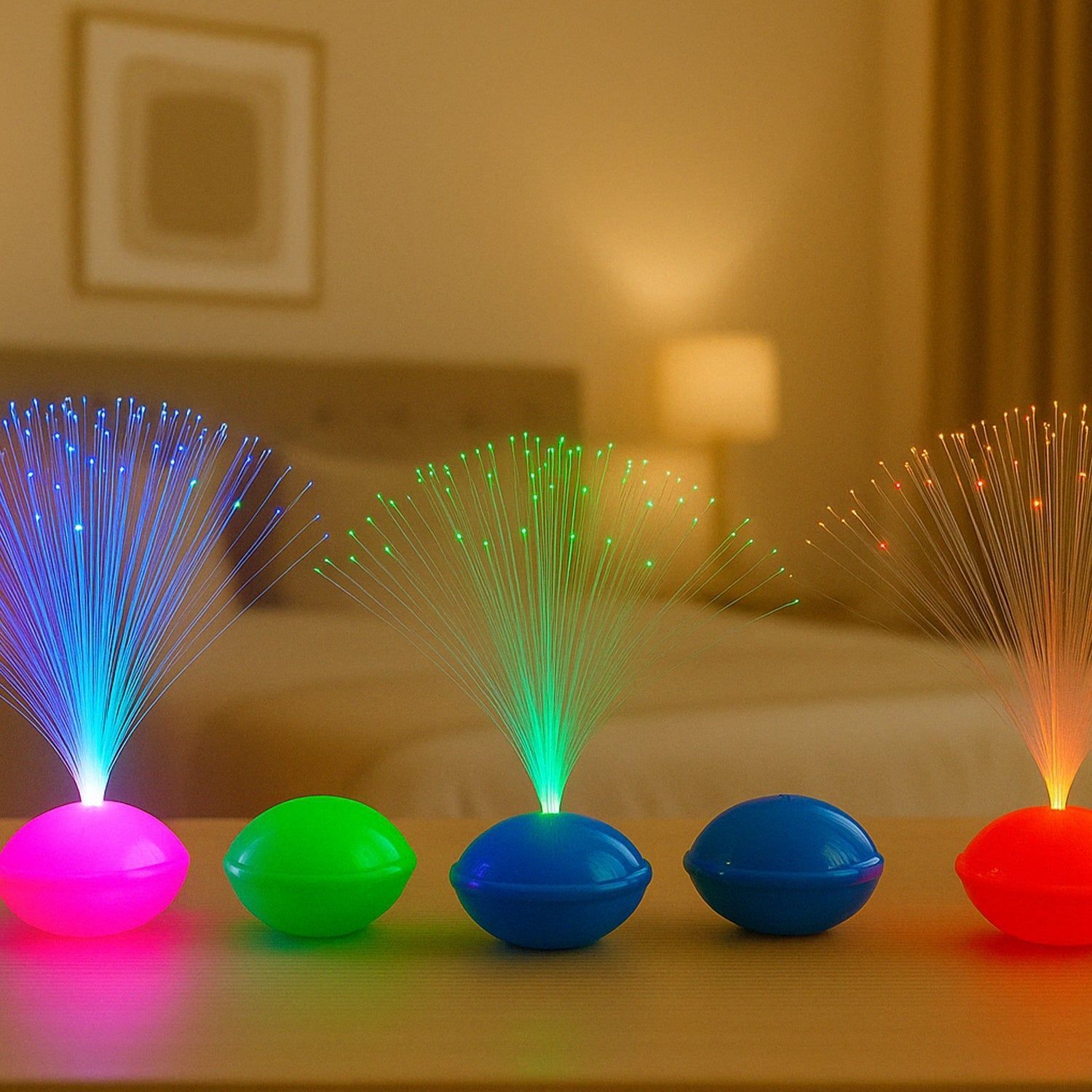 Fiber Optic LED Night Lamps Set (12 Pc)
