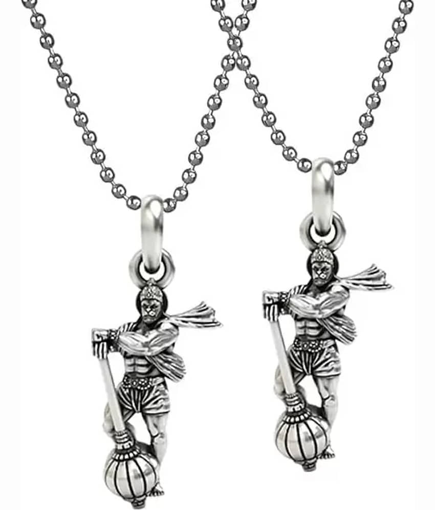 DvR ClicK Hanuman Gada Bahubali Locket StainlessSteel ( Pack of 2 )
