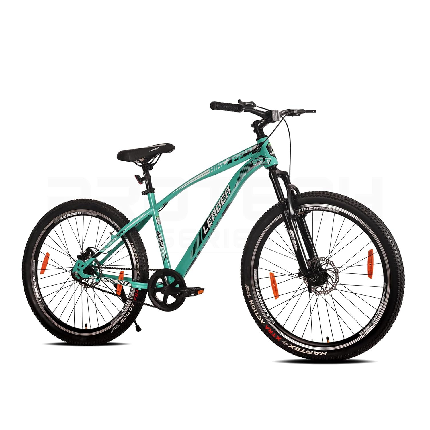 Leader Hike Pro 27.5T Single Speed MTB Cycle With Dual Disc Brake And Front Suspension 27.5 T Hybrid Cycle/City Bike (Single Speed, Green)
