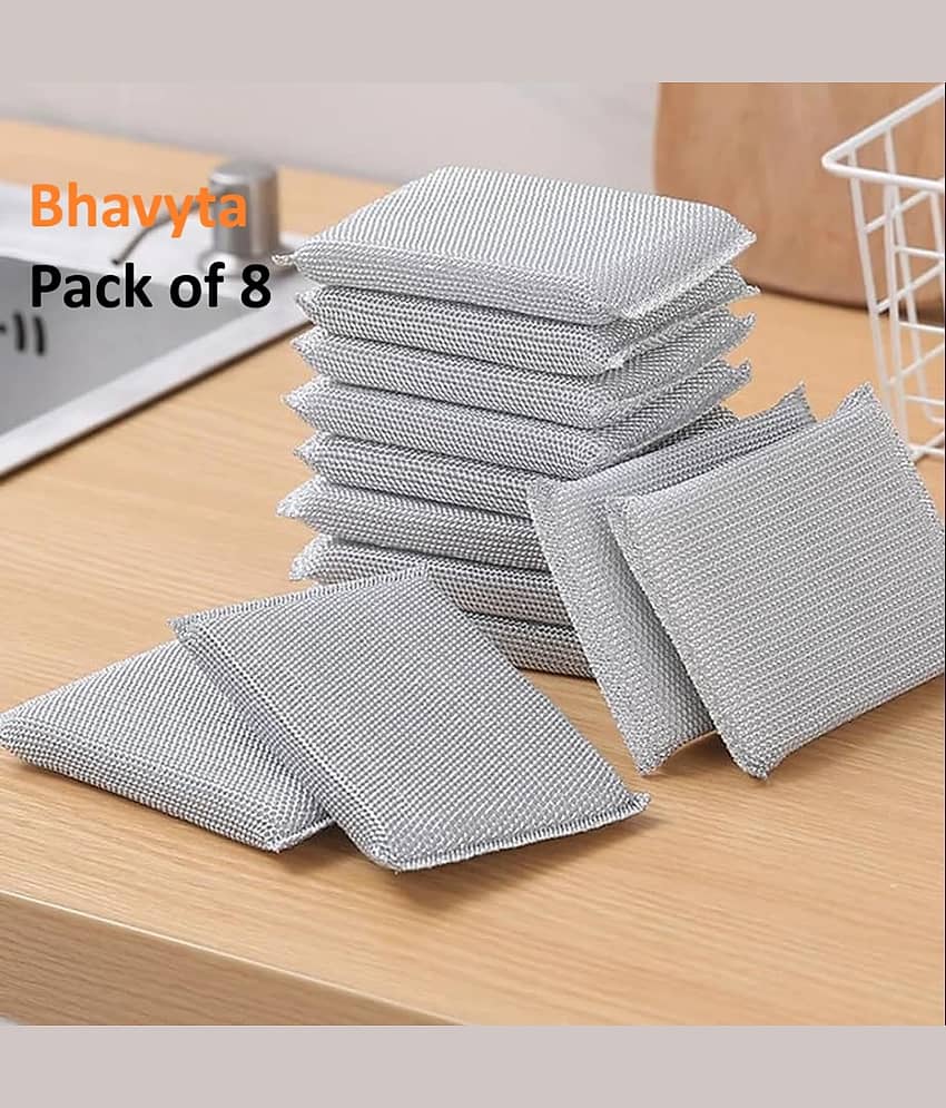 BHAVYTA COSMETIC Sponge Scrubber Stainless Steel Scrub Pad