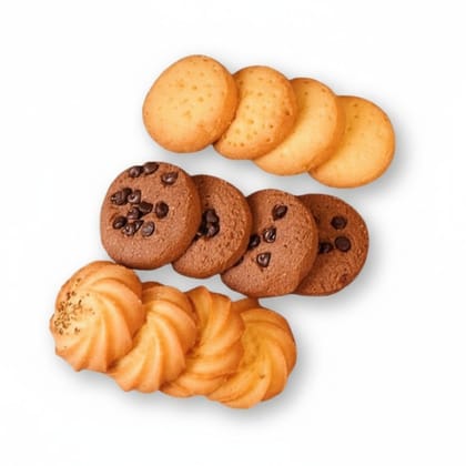 Assorted Gourmet Cookie & Biscuit Collection - 1 kg - 50 assorted biscuits