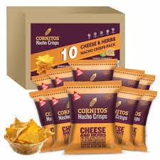 Cornitos Nacho Crisps - Cheese & Herbs, 250 G (Pack Of 10)