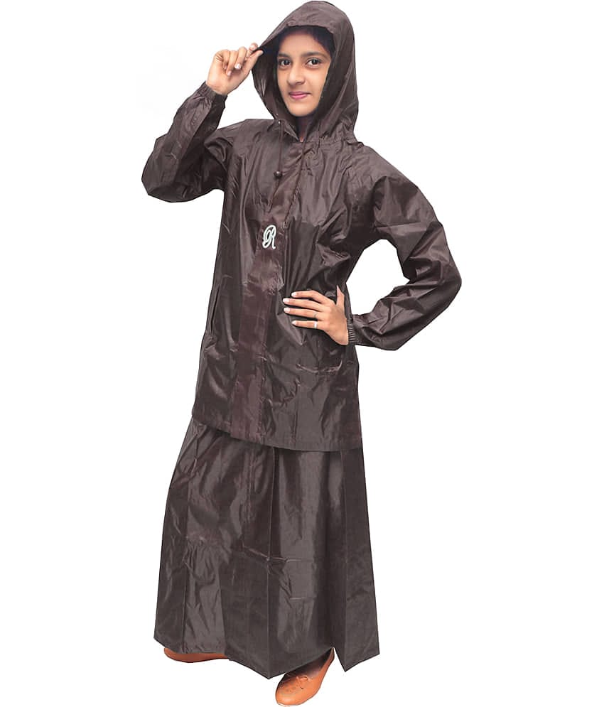 Goodluck Waterproof Nylon Raincoat Set - Grey
