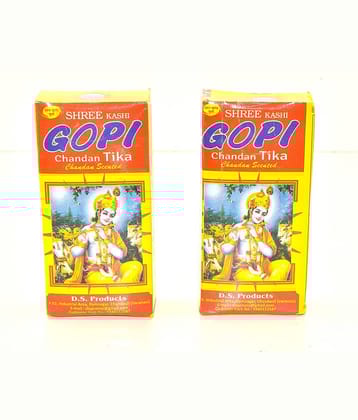 Rudradivine Gopi Chandan Natural Gopi Chandan (60 Gram Of 2 Unit) Tilak for Lord Krishna ISKCON Devotee Scented Tilak Stick from Mathura - for Pooja, Religious Use, Holi, Lord Krishna