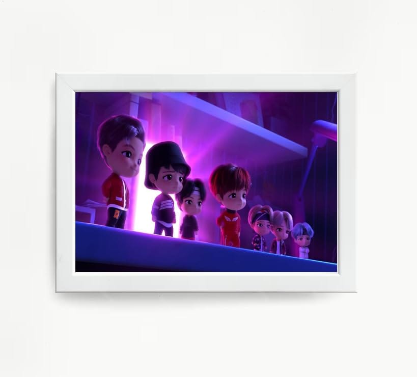 NOKKES Bts Army Bangtan Boy V suga J-Hope Jungkook Jin Jimin Rm 5X7 Inch Size Photo Frame Photo Home Office_AQW315