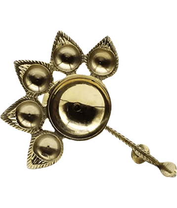 DvR ClicK - Brass Panchmukhi Deepak ( Pack of 1 )