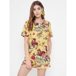 Purys Yellow Jumpsuits For Womens