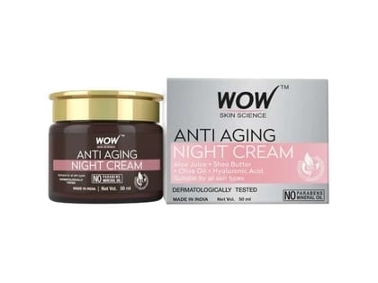 WOW Anti Aging Night Cream - For All Skin Types - 50 ml WOW Anti Aging Night Cream - For All Skin Types - 50 ml