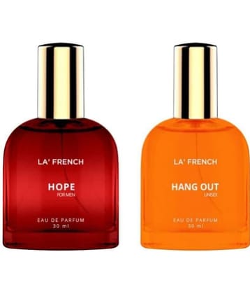 LA FRENCH Hope & Hang Out Eau De Parfum (EDP) For Unisex 60ml ( Pack of 2 )