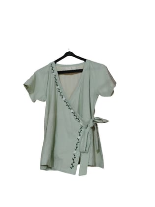 Women's Embroidered Wrap Top Women's Embroidered Wrap Top