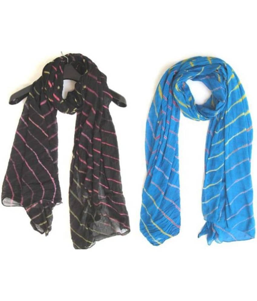 Apratim Multicoloured Chiffon Leheria Dupatta