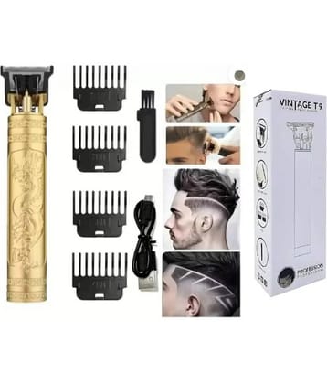 Vintage T9 Trimmer Men Professional Gold Cordless Beard Trimmer With 120 minutes Runtime