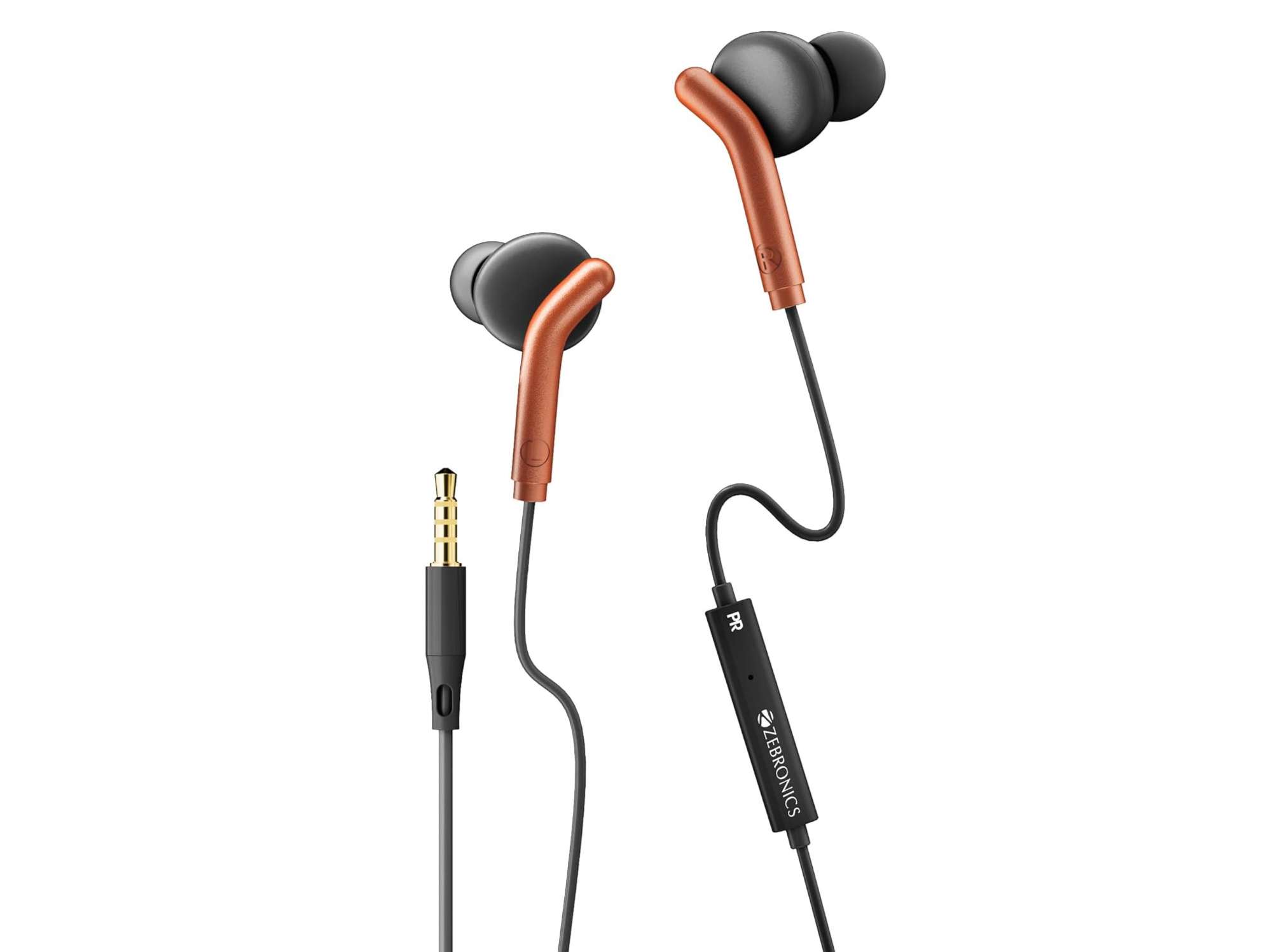 Zebronics BRO 3.5mm Wired Earphones  - Orange