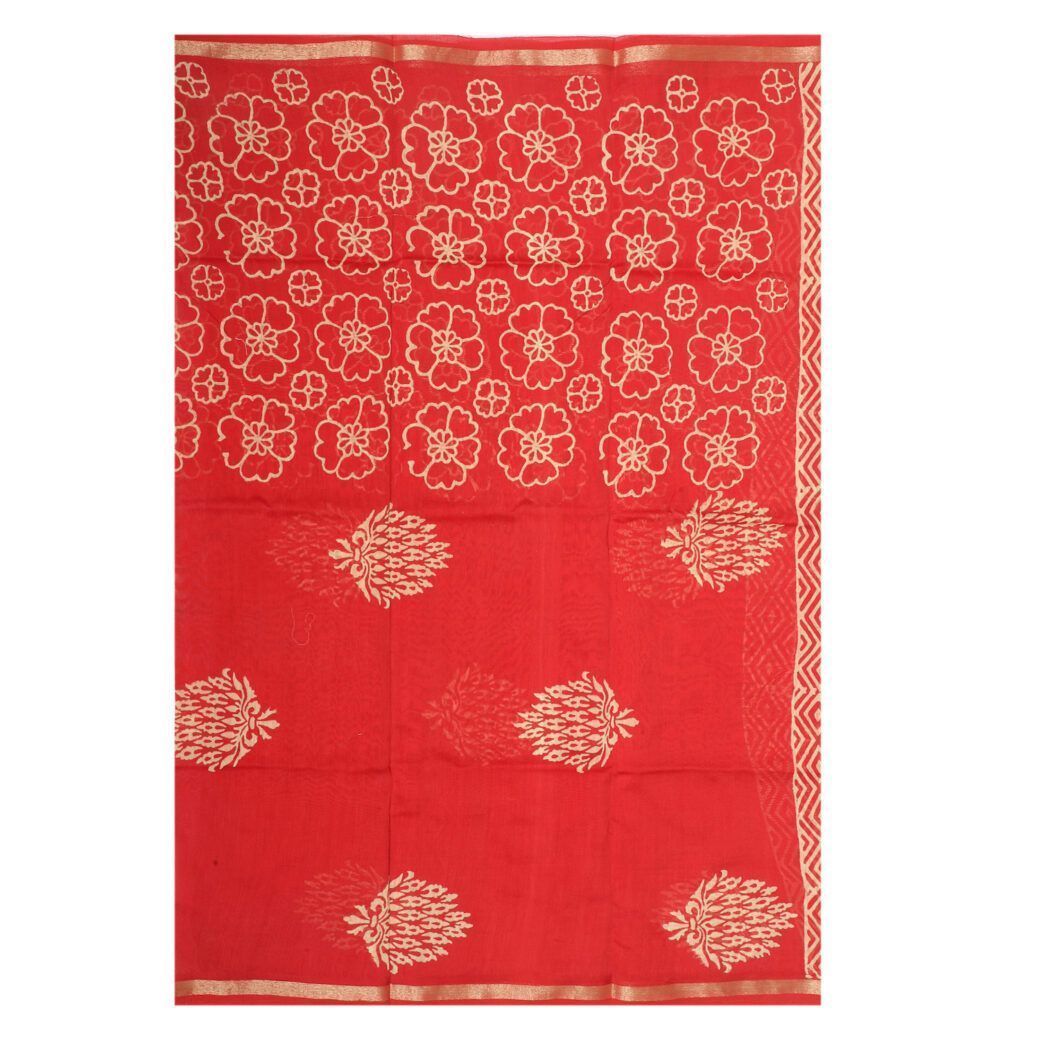 HANDLOOM CHANDERI 03 PCS DABU PRINTED SUIT (SKU - 1RDS01191120 Suit 84)