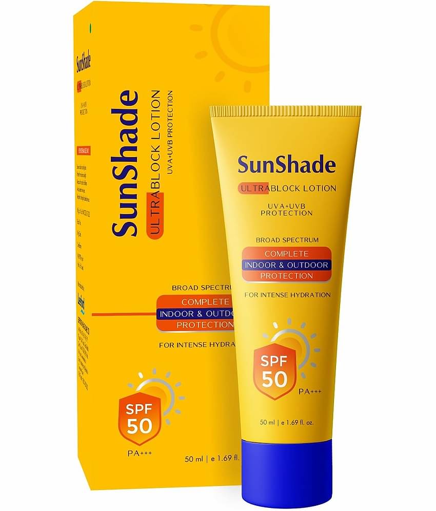 Leeford Sunshade Ultra Block Sunscreen Lotion, SPF 50 PA+++ UVA+UVB Protection - 50ml