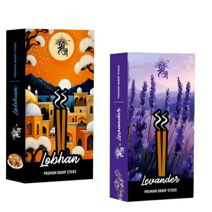 Shri Shriji Flam Aromatic Lobhan Incense Stick Combo � Premium Natural Fragrance for Home, Meditation, Puja & Relaxation � Long-Lasting Soothing Aroma, Charcoal-Free Agarbatti