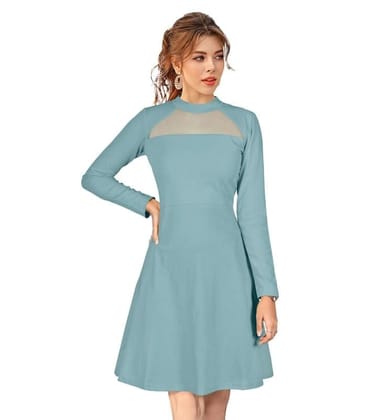 Women's Knitting Stretchable Solid Round Neck Full Sleeve Dresses (Pista, M)-PID56840 Women's Knitting Stretchable Solid Round Neck Full Sleeve Dresses (Pista, M)-PID56840