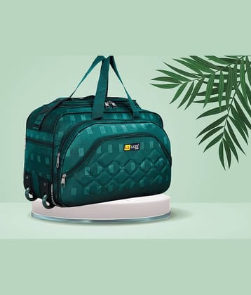 AXEN BAGS 65 Ltrs GREEN Polyester Duffle Trolley