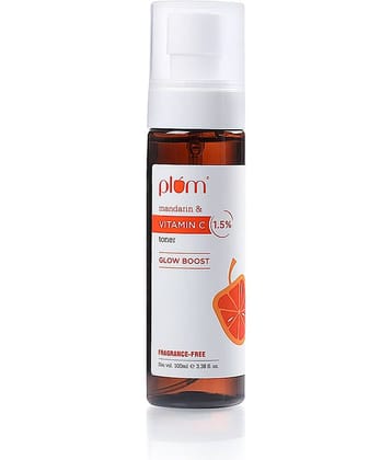 Plum 1.5% Vitamin C Toner with Mandarin for Glowing Skin | Improves Uneven Skin Tone Men & Women (100 ml)