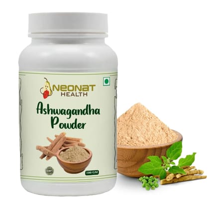 Neonat Health Ashwagandha Powder 100gm (Withania Somnifera), Natural Immunity Booster for Men and Women, Ayurvedic Herbal Supplement, Helps Stress Relief, Energy and Strength Neonat Health Ashwagandha Powder 100gm (Withania Somnifera), Natural Immunity Booster for Men and Women, Ayurvedic Herbal Supplement, Helps Stress Relief, Energy and Strength