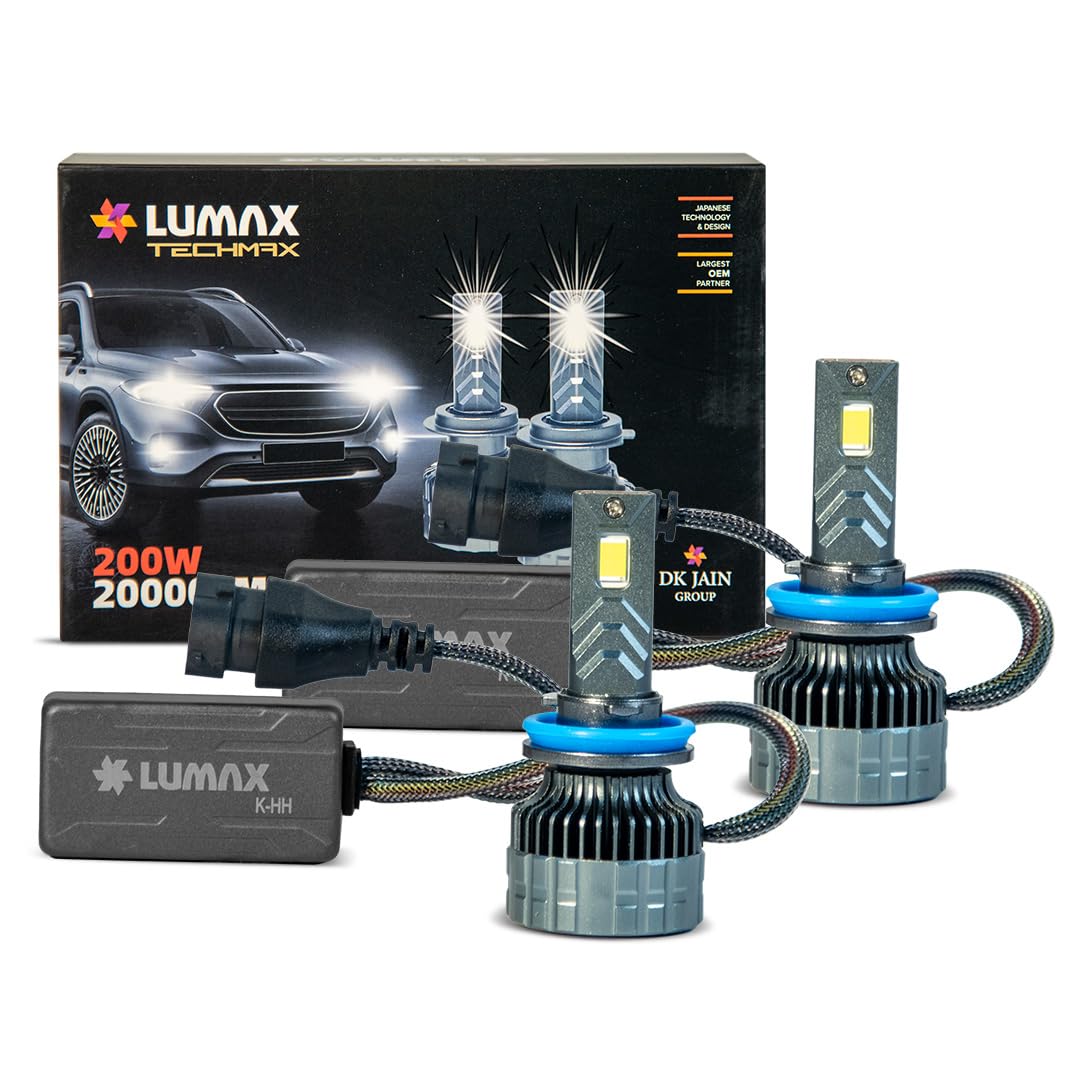 Lumax Fog Lamp LED Lamp H8 12V, 200W Kit | Ultra Bright Fog Light | Enhanced Visibility | Plug & Play Installation