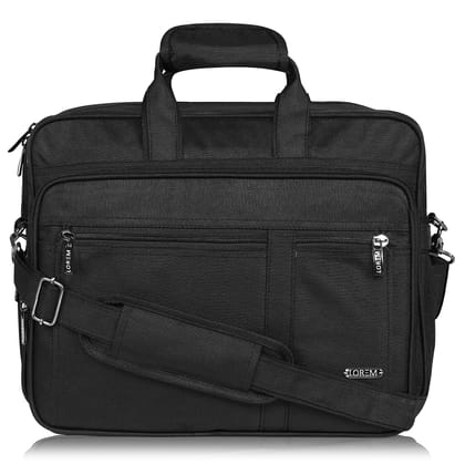 LOREM Black Color Linen fabric 28L Laptop Messenger Bag For Men New BG66 LOREM Black Color Linen fabric 28L Laptop Messenger Bag For Men New BG66