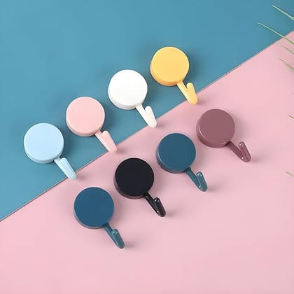 JIALTO Plastic Hooks for Wall Without Drilling | Self Adhesive Wall Hooks | Adhesive Hooks for Wall Heavy Duty | Wall Hooks Without Drilling | Mutipurpose Use Home (10 Pcs, Multicolor) JIALTO Plastic Hooks for Wall Without Drilling | Self Adhesive Wall Hooks | Adhesive Hooks for Wall Heavy Duty | Wall Hooks Without Drilling | Mutipurpose Use Home (10 Pcs, Multicolor)