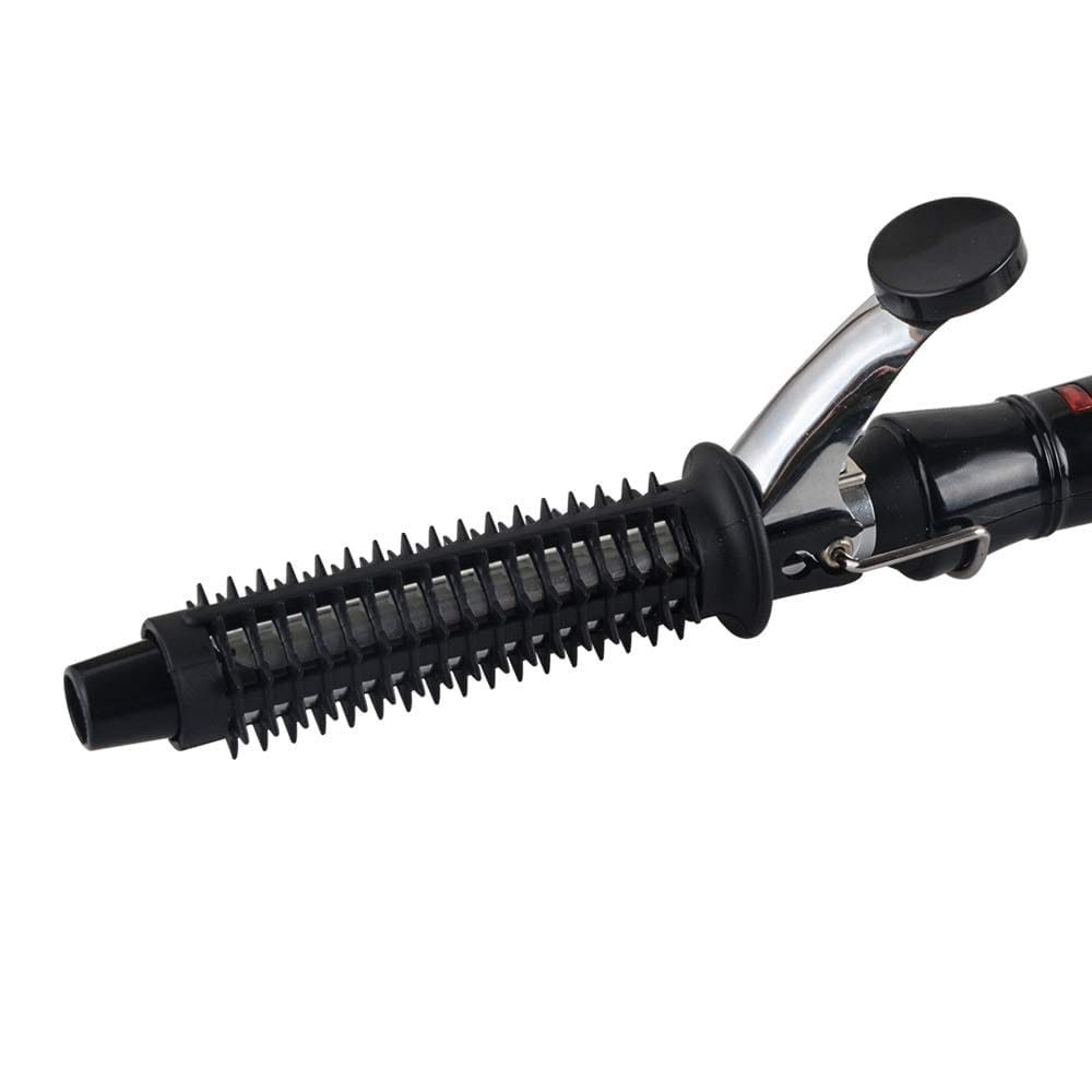 BALTRA Viviana Hair Curler with Brush Attachment (19mm) Aluminium Plates Hair Curler for Long Lasting Bouncy Curls, Fast Heat Up, 2 Heat Settings, Salon Brush for Better Result, Black